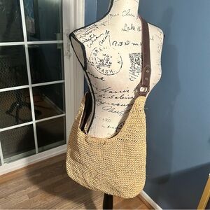 J Jill Woven Straw shoulder tote Bag